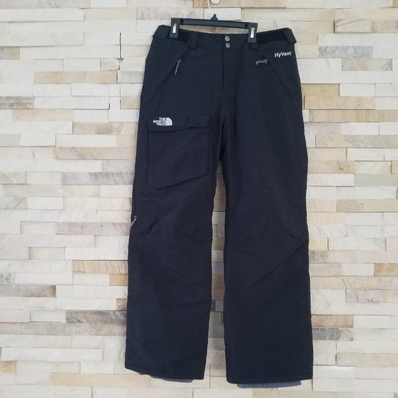 North Face Womens Snowboard Ski Snow Pants Small Snowsuit Black Winter Bibs Bib